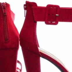 Bamboo New Frenzy60 Classic Chunky Block Heel Dress Sandal W Ankle Strap