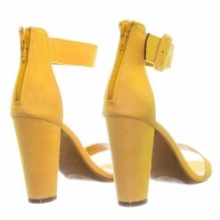 Bamboo New Frenzy60 Classic Chunky Block Heel Dress Sandal W Ankle Strap