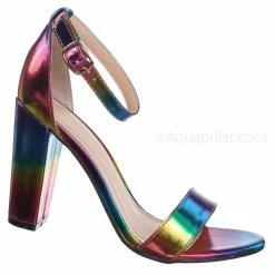 Bamboo New Frenzy92 Block High Heel Dress Sandal W Thick Ankle Strap