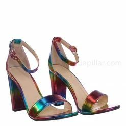 Bamboo New Frenzy92 Block High Heel Dress Sandal W Thick Ankle Strap