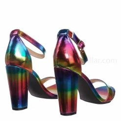 Bamboo New Frenzy92 Block High Heel Dress Sandal W Thick Ankle Strap