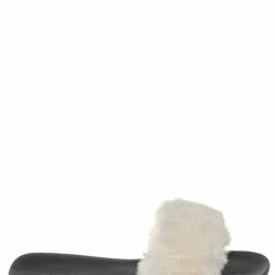 Bamboo Fullmoon14 Furry Flat Slide In Sandals - Indoor Outdoor Festival Faux Fur Shoes New