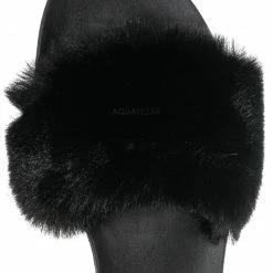 Bamboo Fullmoon14 Furry Flat Slide In Sandals - Indoor Outdoor Festival Faux Fur Shoes New