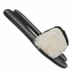 Bamboo Fullmoon14 Furry Flat Slide In Sandals - Indoor Outdoor Festival Faux Fur Shoes New