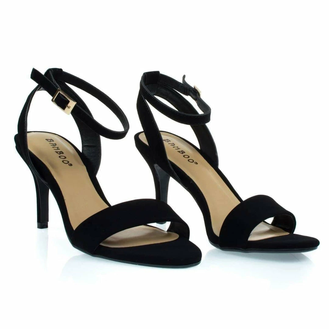 Bamboo New Harleen55 Classic High Heel Sandal W Ankle Wrap Straps And Single Band