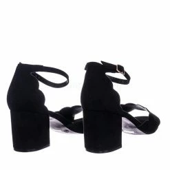 Bamboo Highlight71 Scallop Wavy Block Heel Sandal - Womens Half Circle Retro Boho Shoe New