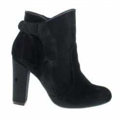 Hiltop48M By Bamboo, Block Heel Ankle Booties W Bow New