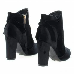 Hiltop48M By Bamboo, Block Heel Ankle Booties W Bow New