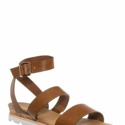 Bamboo New Hotspot04 Lightweight Cork Molded Flat Sandal - Women Pillow Padded Contour Shoe
