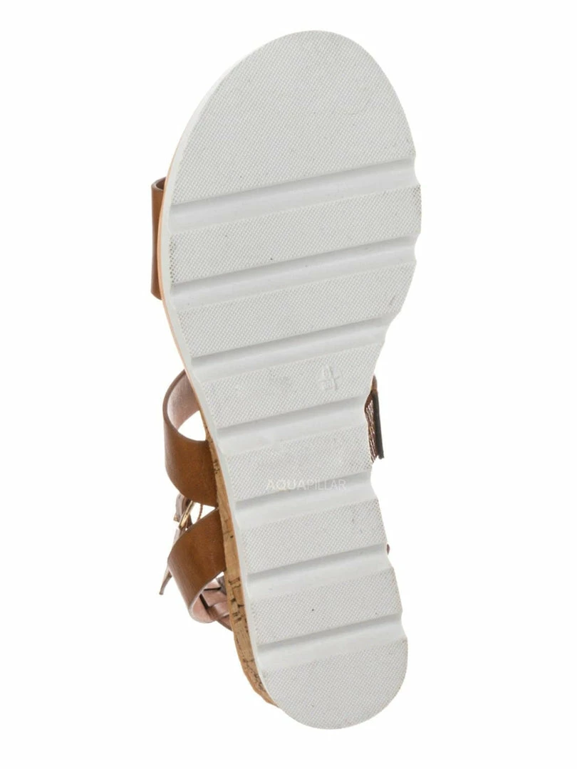 Bamboo New Hotspot04 Lightweight Cork Molded Flat Sandal - Women Pillow Padded Contour Shoe