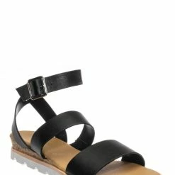 Bamboo New Hotspot04 Lightweight Cork Molded Flat Sandal - Women Pillow Padded Contour Shoe