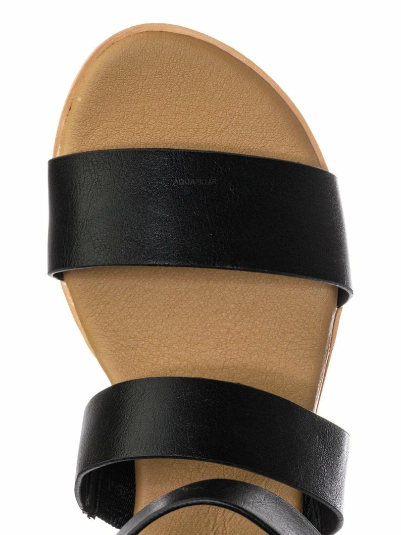 Bamboo New Hotspot04 Lightweight Cork Molded Flat Sandal - Women Pillow Padded Contour Shoe