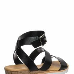 Bamboo New Hotspot04 Lightweight Cork Molded Flat Sandal - Women Pillow Padded Contour Shoe