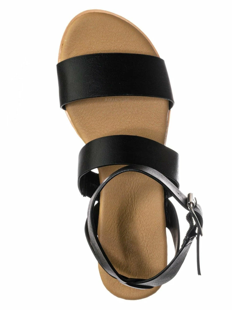 Bamboo New Hotspot04 Lightweight Cork Molded Flat Sandal - Women Pillow Padded Contour Shoe