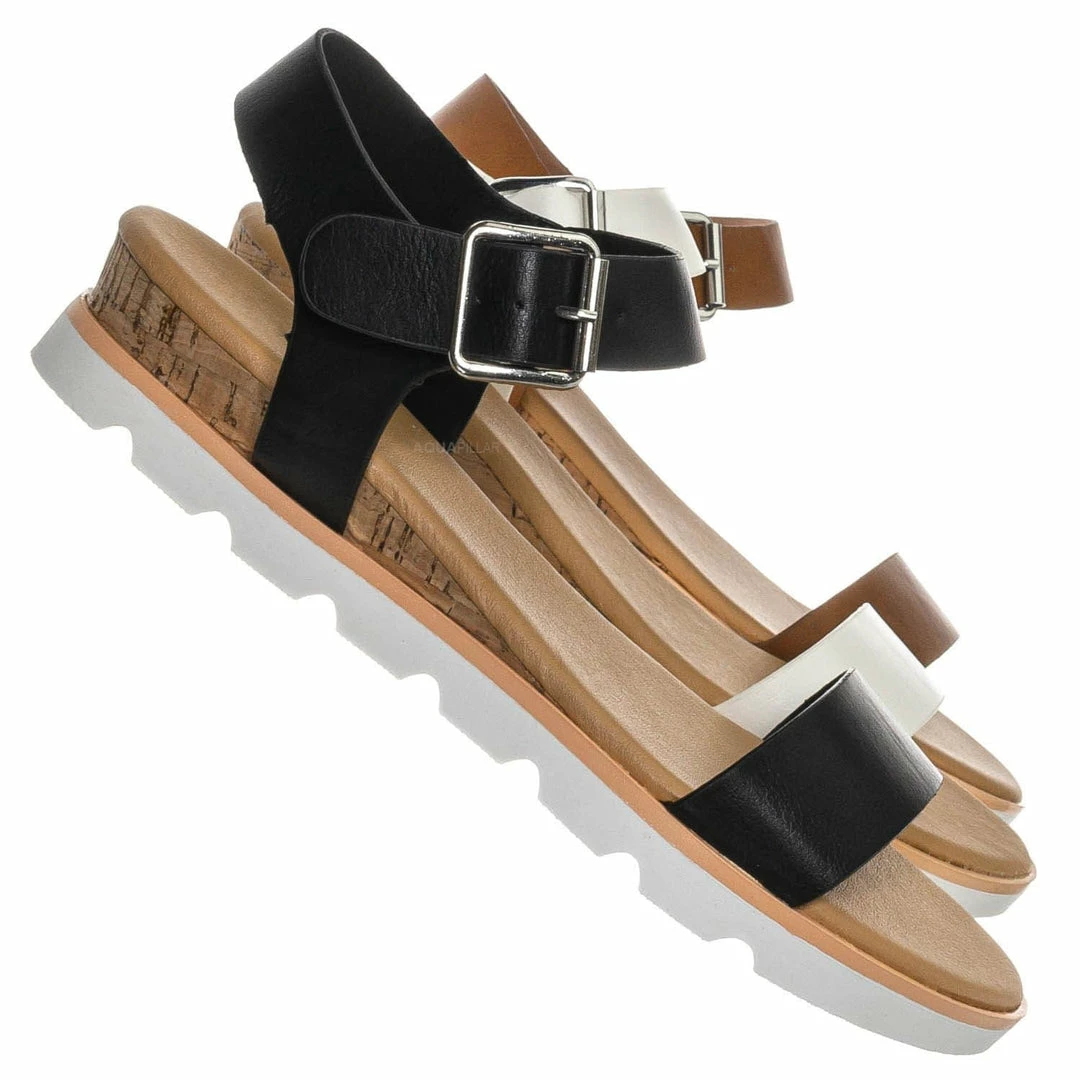 Bamboo New Hotspot12 Lightweight Molded Comfort Flat Sandal - Pillow Padded Contour Cork