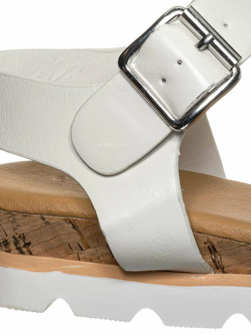 Bamboo New Hotspot12 Lightweight Molded Comfort Flat Sandal - Pillow Padded Contour Cork