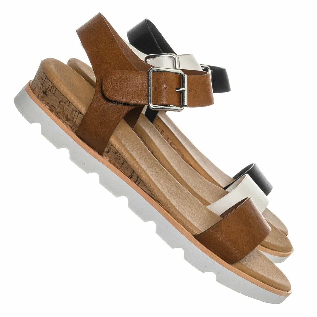 Bamboo New Hotspot12 Lightweight Molded Comfort Flat Sandal - Pillow Padded Contour Cork