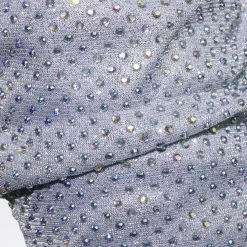 Bamboo Immerse06x Retro Rhinestone Embellished Glitter Boots On Cone Tapered Heel