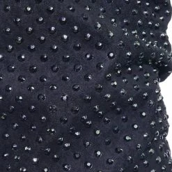 Bamboo Immerse06x Retro Rhinestone Embellished Glitter Boots On Cone Tapered Heel