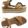 Bamboo New Infinity07 Women Espadrille Flatform W Metallic Thread W Rope Jute Wrap Sandal