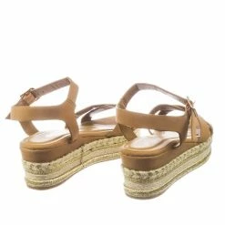 Bamboo New Infinity07 Women Espadrille Flatform W Metallic Thread W Rope Jute Wrap Sandal