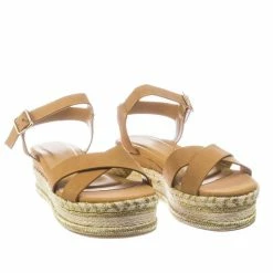 Bamboo New Infinity07 Women Espadrille Flatform W Metallic Thread W Rope Jute Wrap Sandal