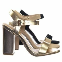 Bamboo New Influencer06 Retro Chunky Block High Heel W Ankle Strap Sandal