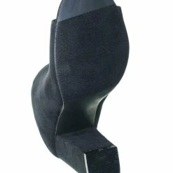 Bamboo Influencer29 Peep Toe Mule Sandals - Womens Slip On Chunky Block High Heels