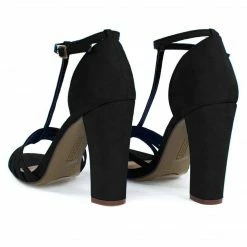 Limelight03M By Bamboo, Open Toe Sandal, T-Strap Ankle Strap, Chunky Block Heel, Women Shoes New