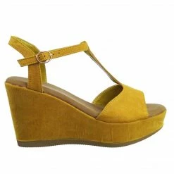 Bamboo Luxy04 Platform Wedge Comfort Foam Padded T-Strap Open Toe Sandal New