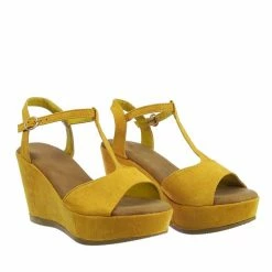 Bamboo Luxy04 Platform Wedge Comfort Foam Padded T-Strap Open Toe Sandal New