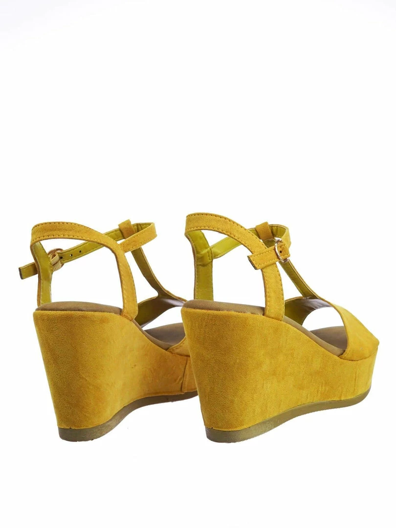 Bamboo Luxy04 Platform Wedge Comfort Foam Padded T-Strap Open Toe Sandal New