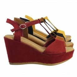 Bamboo Luxy04 Platform Wedge Comfort Foam Padded T-Strap Open Toe Sandal New