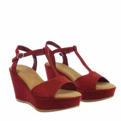 Bamboo Luxy04 Platform Wedge Comfort Foam Padded T-Strap Open Toe Sandal New