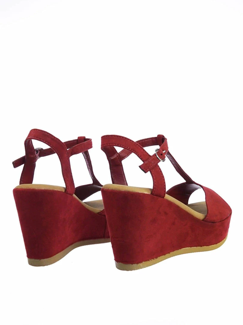 Bamboo Luxy04 Platform Wedge Comfort Foam Padded T-Strap Open Toe Sandal New