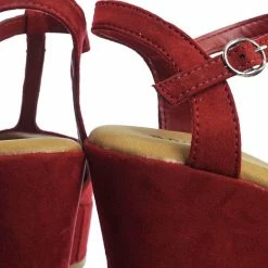 Bamboo Luxy04 Platform Wedge Comfort Foam Padded T-Strap Open Toe Sandal New