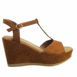 Bamboo Luxy04 Platform Wedge Comfort Foam Padded T-Strap Open Toe Sandal New