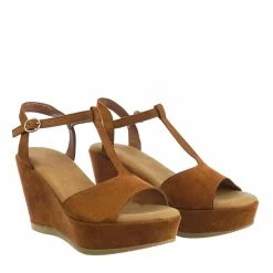 Bamboo Luxy04 Platform Wedge Comfort Foam Padded T-Strap Open Toe Sandal New