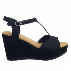 Bamboo Luxy04 Platform Wedge Comfort Foam Padded T-Strap Open Toe Sandal New