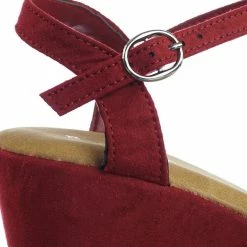 Bamboo New Luxy08 Lightweight Comfort Low Wedge Platform Open Toe Dress Sandal