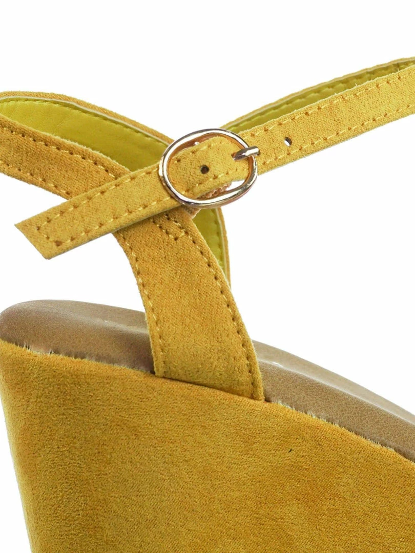 Bamboo New Luxy08 Lightweight Comfort Low Wedge Platform Open Toe Dress Sandal