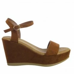 Bamboo New Luxy08 Lightweight Comfort Low Wedge Platform Open Toe Dress Sandal