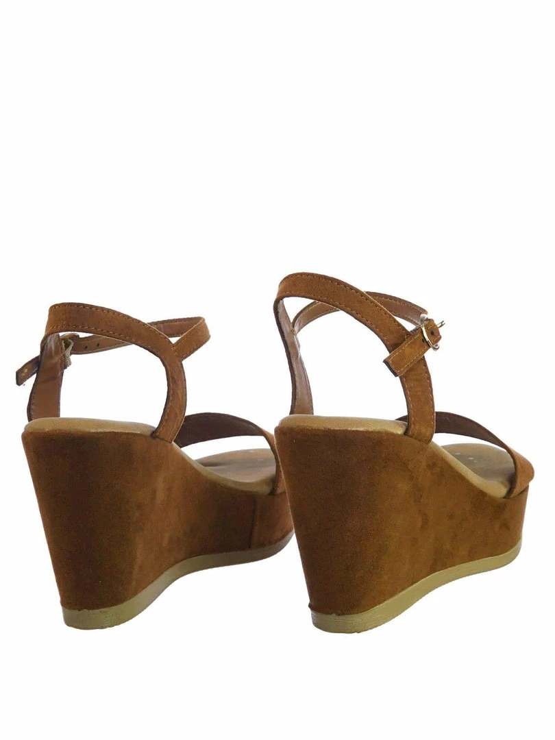 Bamboo New Luxy08 Lightweight Comfort Low Wedge Platform Open Toe Dress Sandal