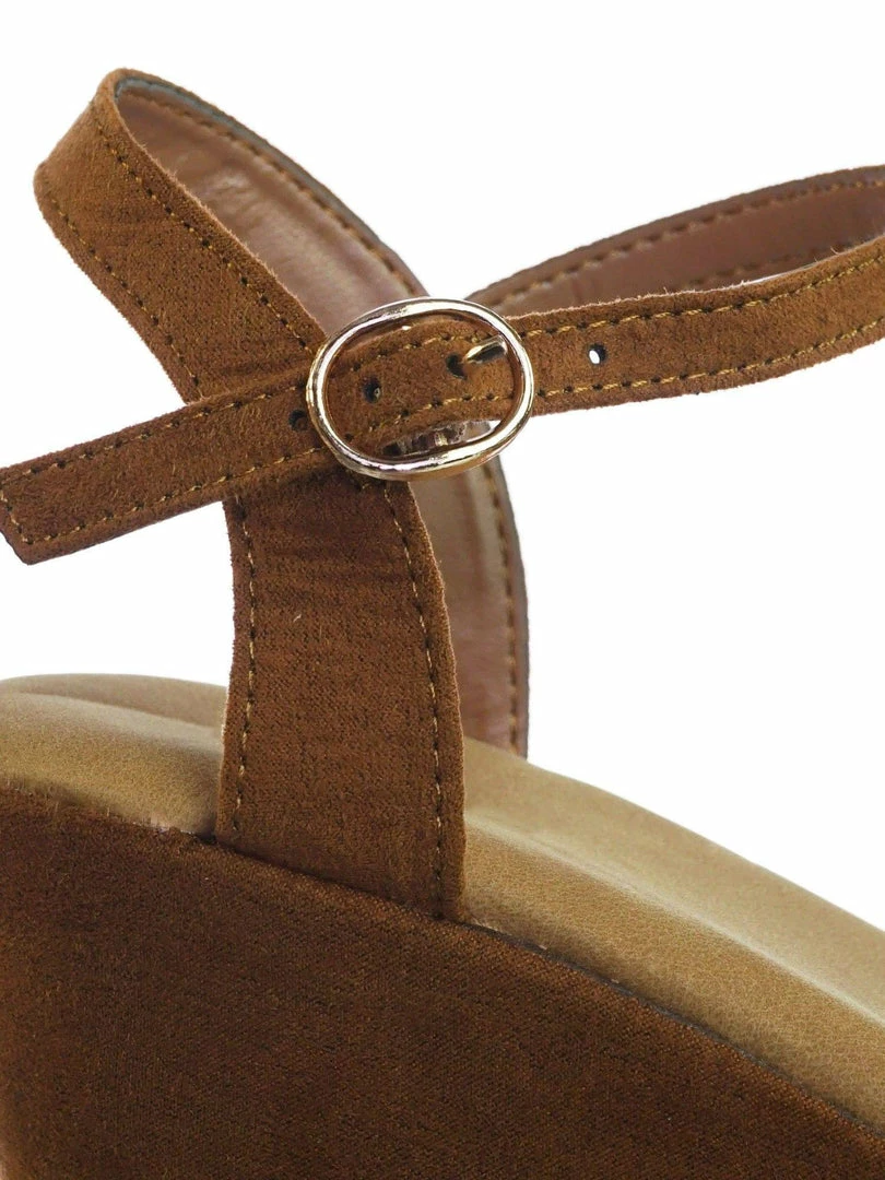 Bamboo New Luxy08 Lightweight Comfort Low Wedge Platform Open Toe Dress Sandal