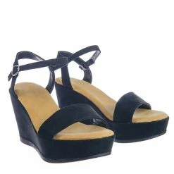 Bamboo New Luxy08 Lightweight Comfort Low Wedge Platform Open Toe Dress Sandal