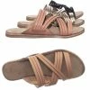 Bamboo Made47 Comfort Slides Foam Padded Slide In Slipper W Strappy Cage & Vintage Stain
