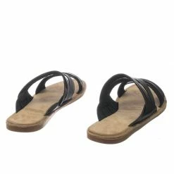 Bamboo Made47 Comfort Slides Foam Padded Slide In Slipper W Strappy Cage & Vintage Stain