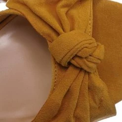 Bamboo Mania18 Chunky Block Heel Dress Sandal - Women Bow Adjustable Ankle Strap Shoes