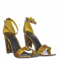 Bamboo Mania38 Block Heel Snake Print Dress Sandal - 2 Piece Ankle Strap Open Toe Shoe New
