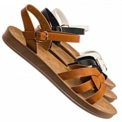 Bamboo Marmie32 Ankle Strap Flexible Sandal - Women Quarter Strap Woven Yoga Huarache
